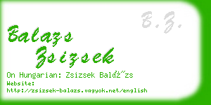 balazs zsizsek business card